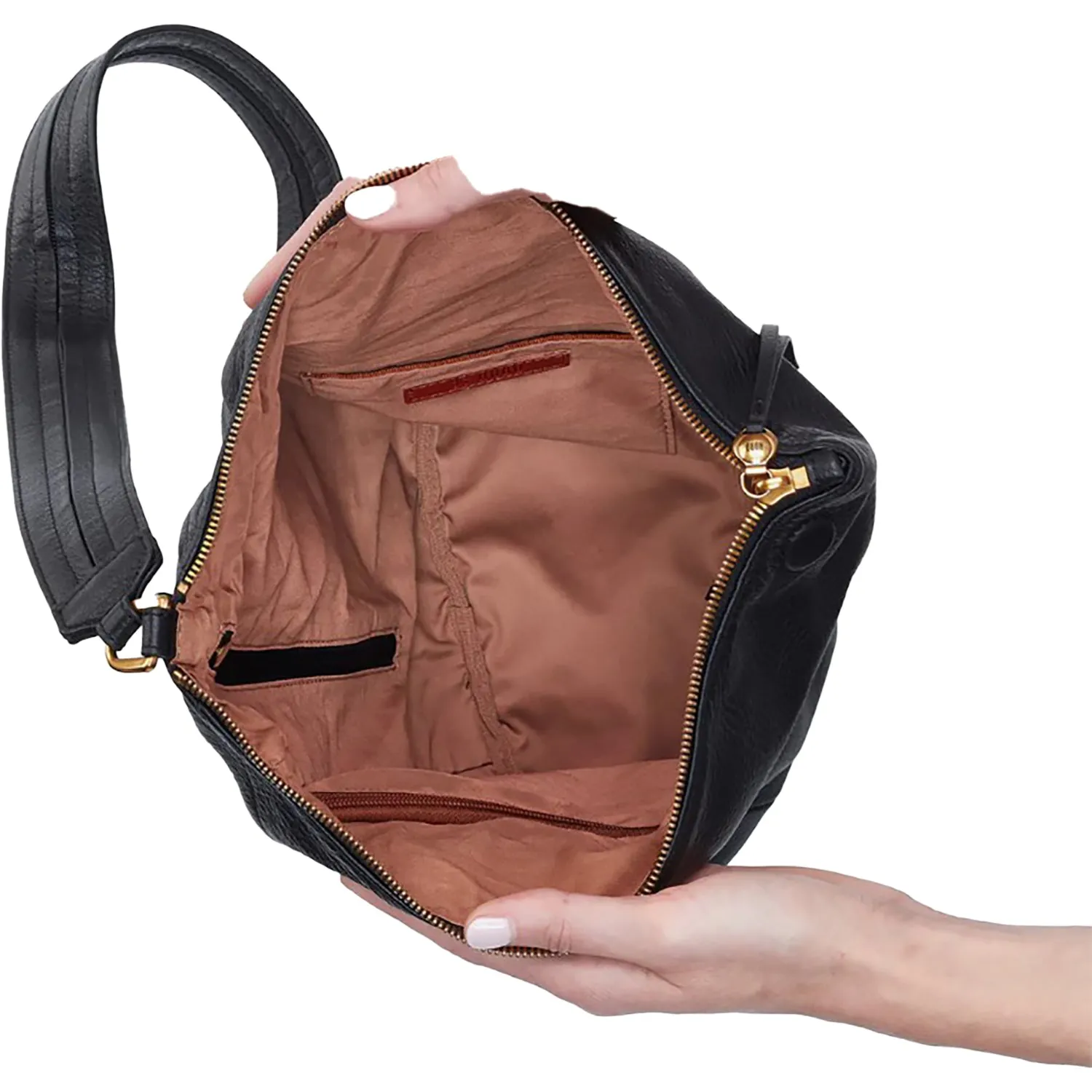 Hobo Sway Small Sling Black Pebbled Leather