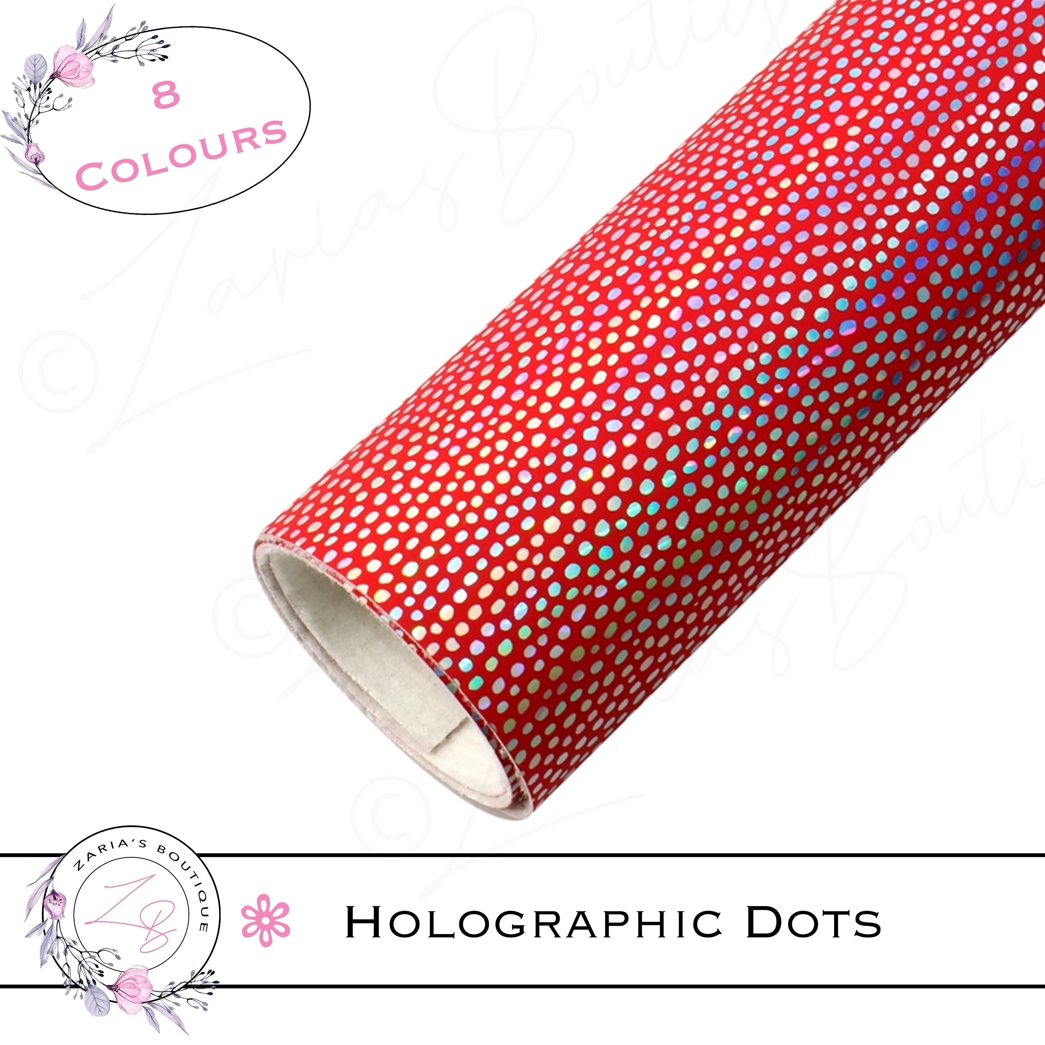 ⋅ Holographic Confetti Dots ⋅ Vegan Faux Leather ⋅ Black ⋅