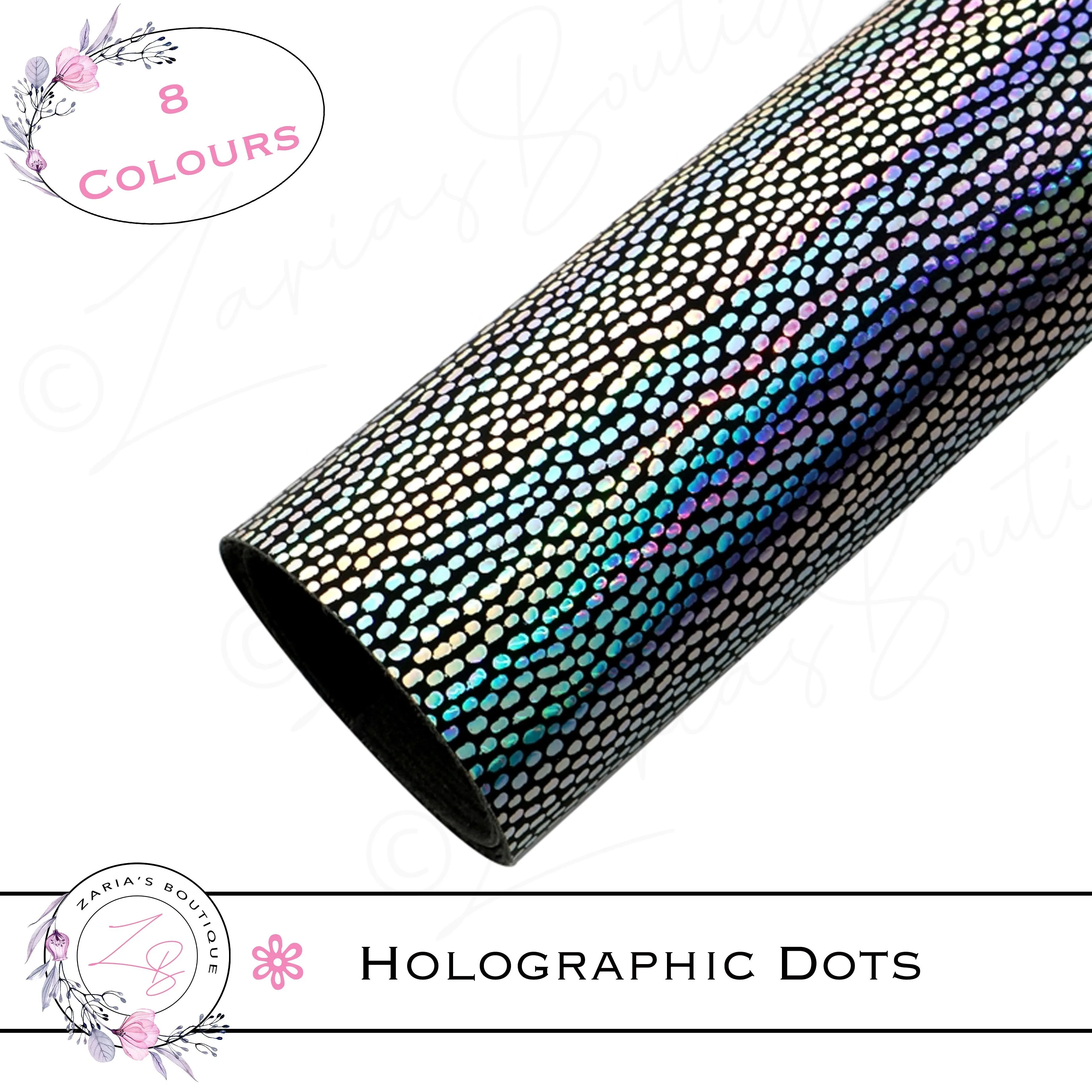 ⋅ Holographic Confetti Dots ⋅ Vegan Faux Leather ⋅ Black ⋅