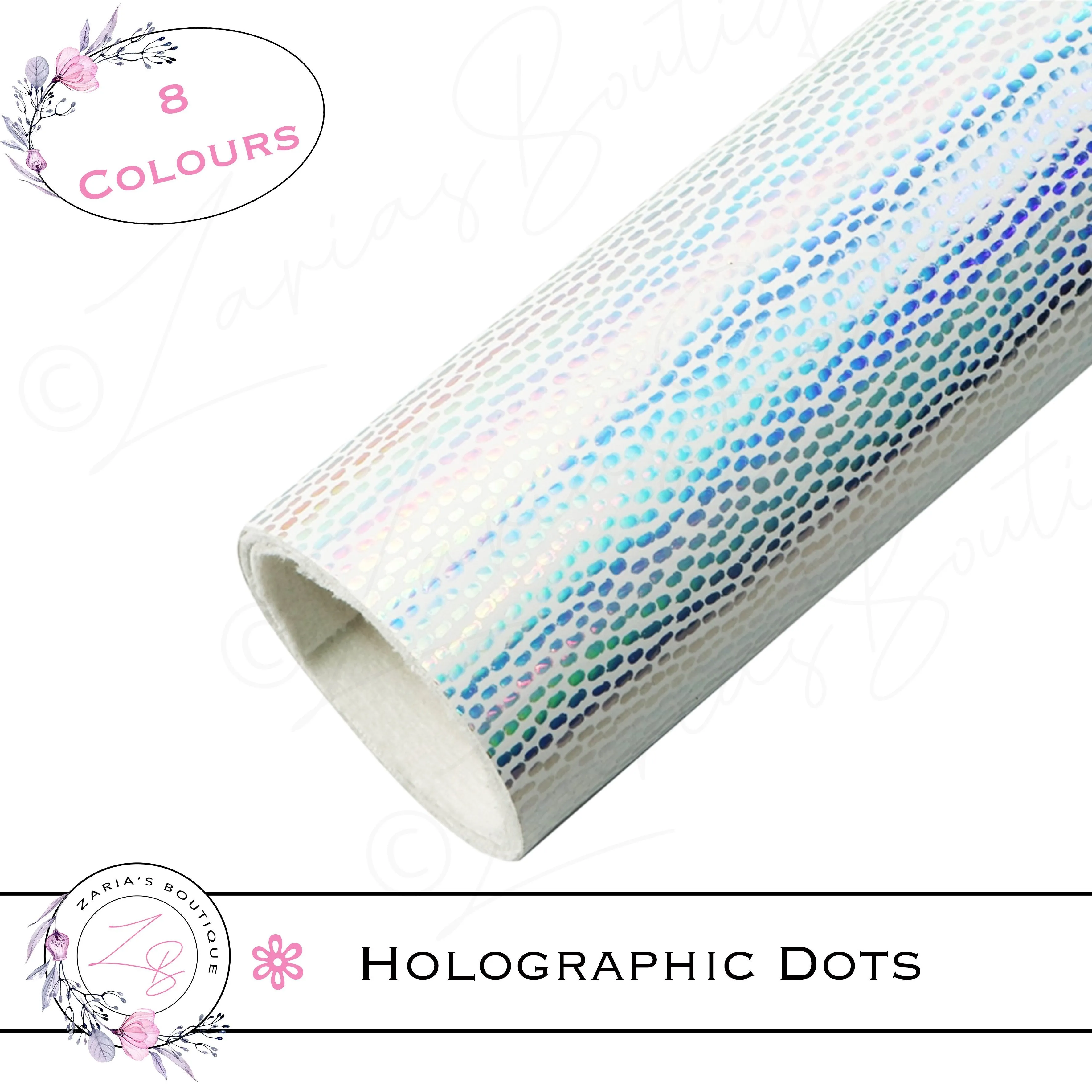 ⋅ Holographic Confetti Dots ⋅ Vegan Faux Leather ⋅ Black ⋅