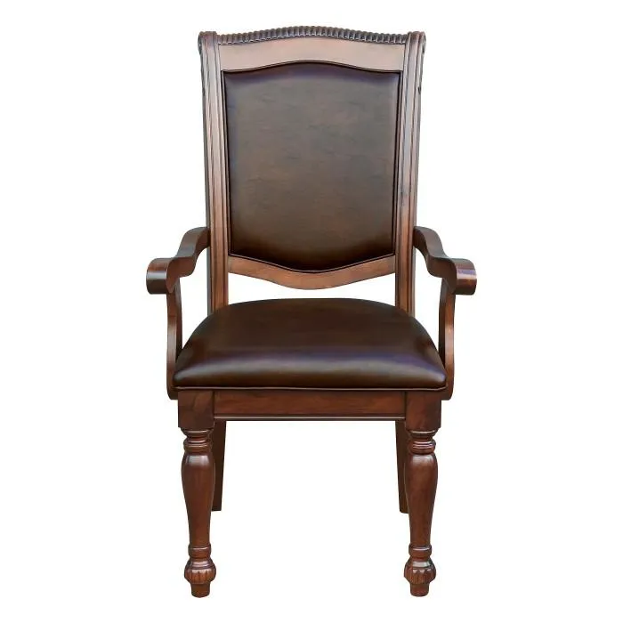 Homelegance Lordsburg Arm Chair in Brown Cherry (Set of 2)