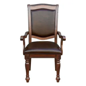 Homelegance Lordsburg Arm Chair in Brown Cherry (Set of 2)