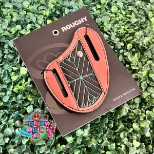 HOOEY  NEON MOON ROUGHY PANCAKE KNIFE SHEATH BLACK/BROWN/TURQUOISE/AZTEC