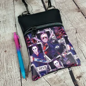 Horror Movie Faux Leather Crossbody Phone Bag