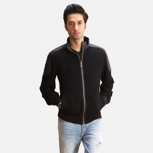 Hybrid Fusion Suede Bomber Jacket