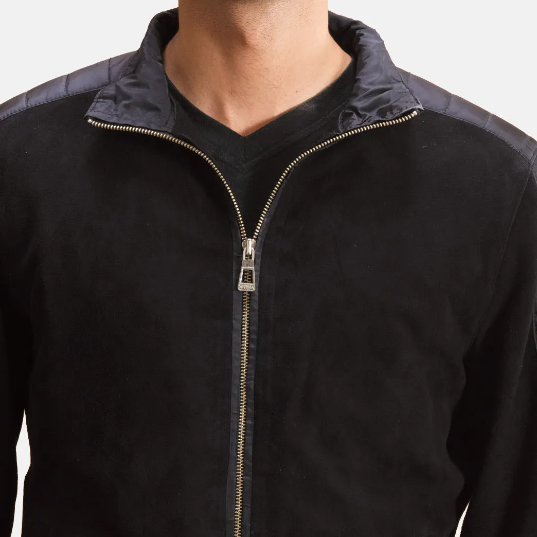 Hybrid Fusion Suede Bomber Jacket