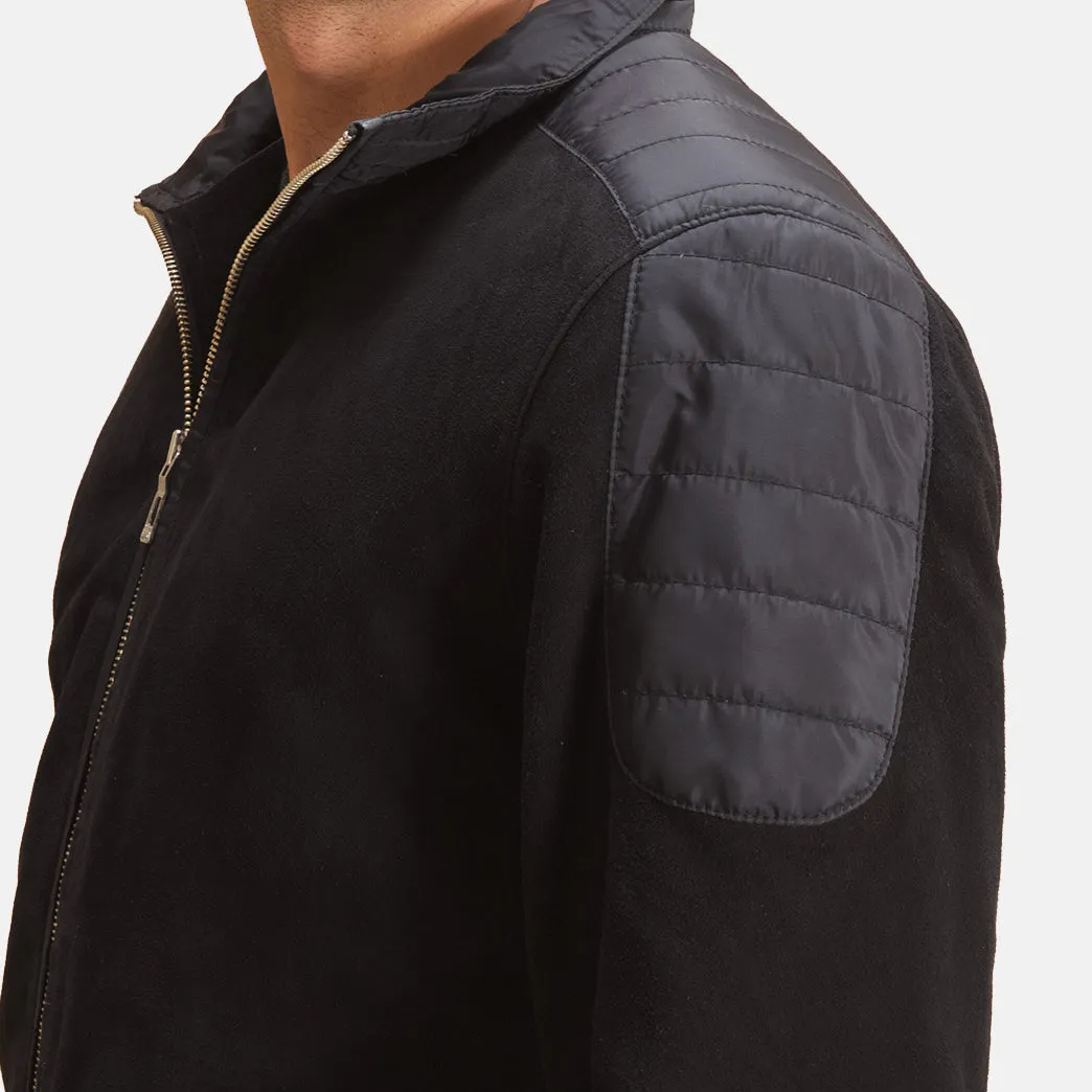 Hybrid Fusion Suede Bomber Jacket