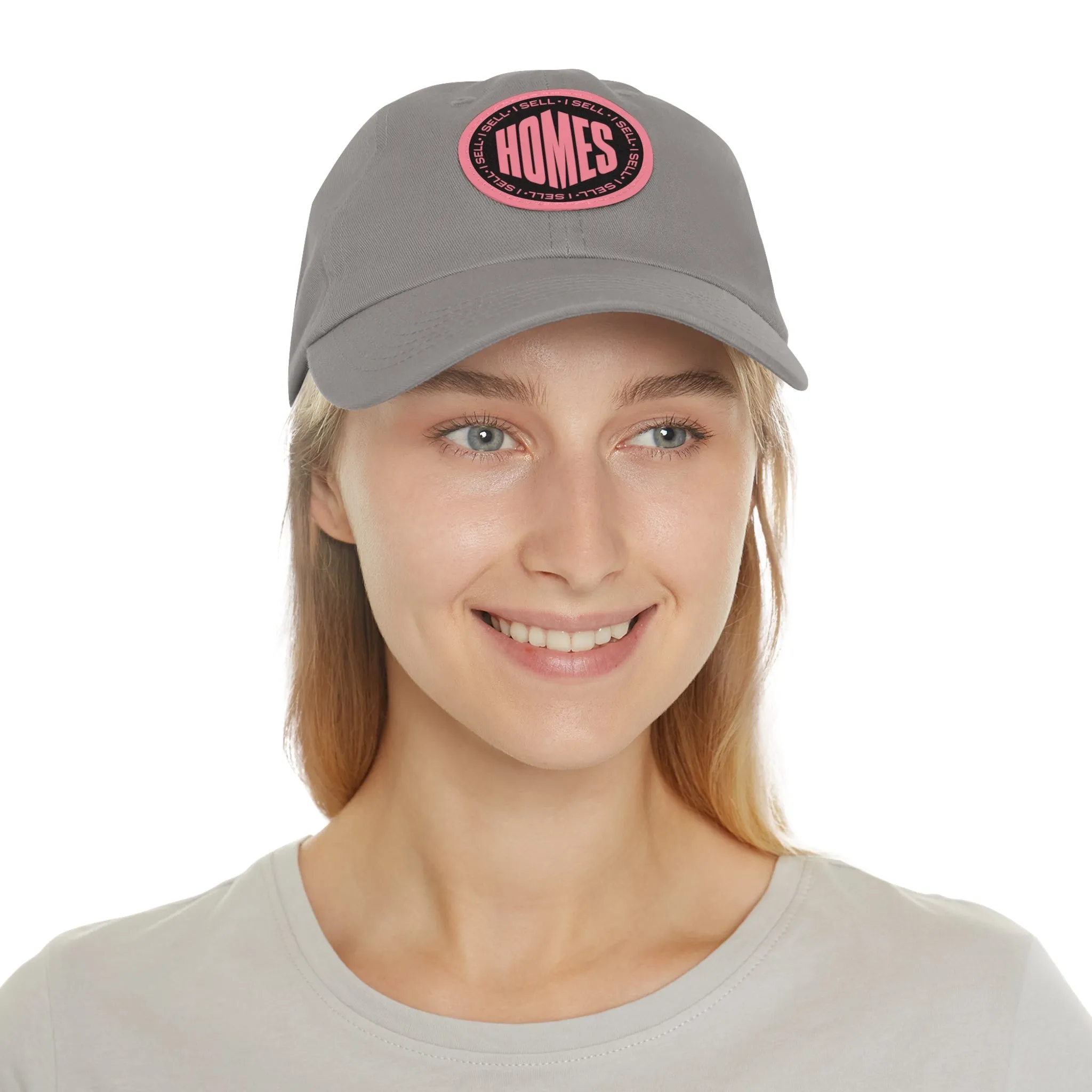 I Sell Homes Dad Hat with Leather Patch (Round)