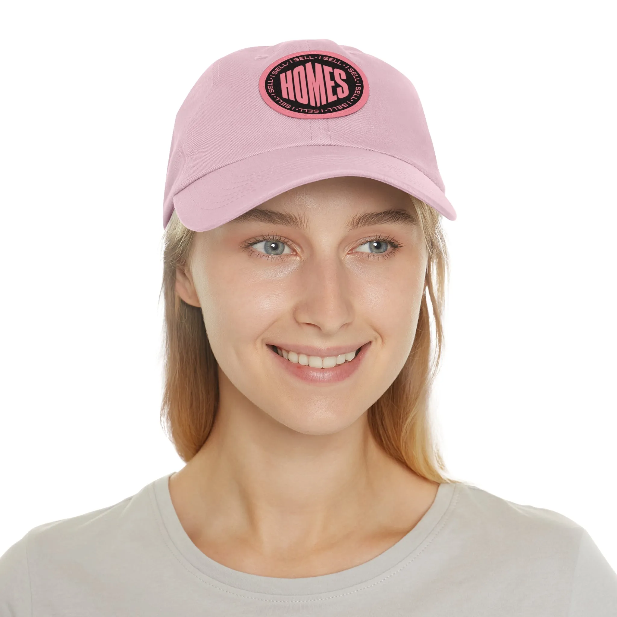 I Sell Homes Dad Hat with Leather Patch (Round)