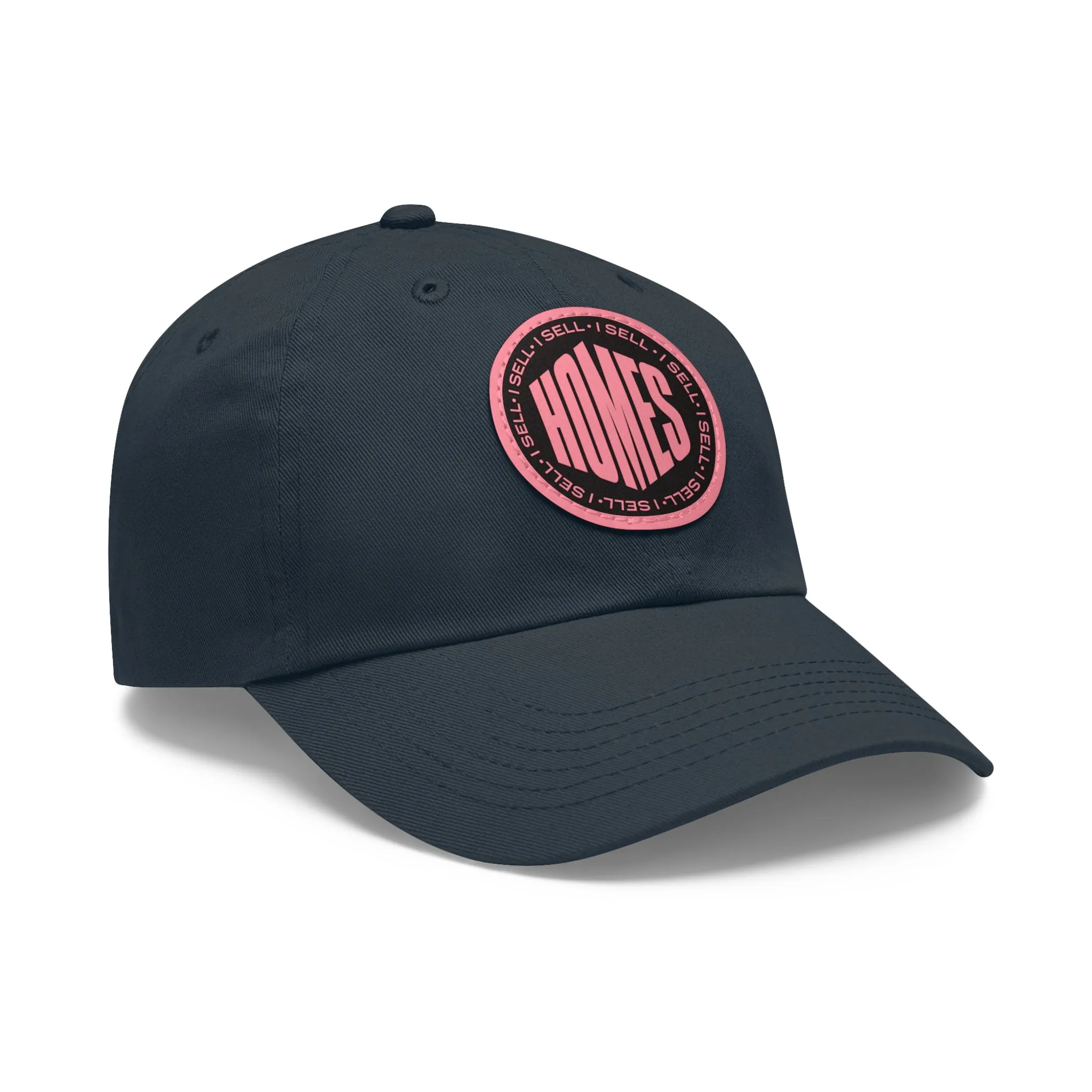 I Sell Homes Dad Hat with Leather Patch (Round)