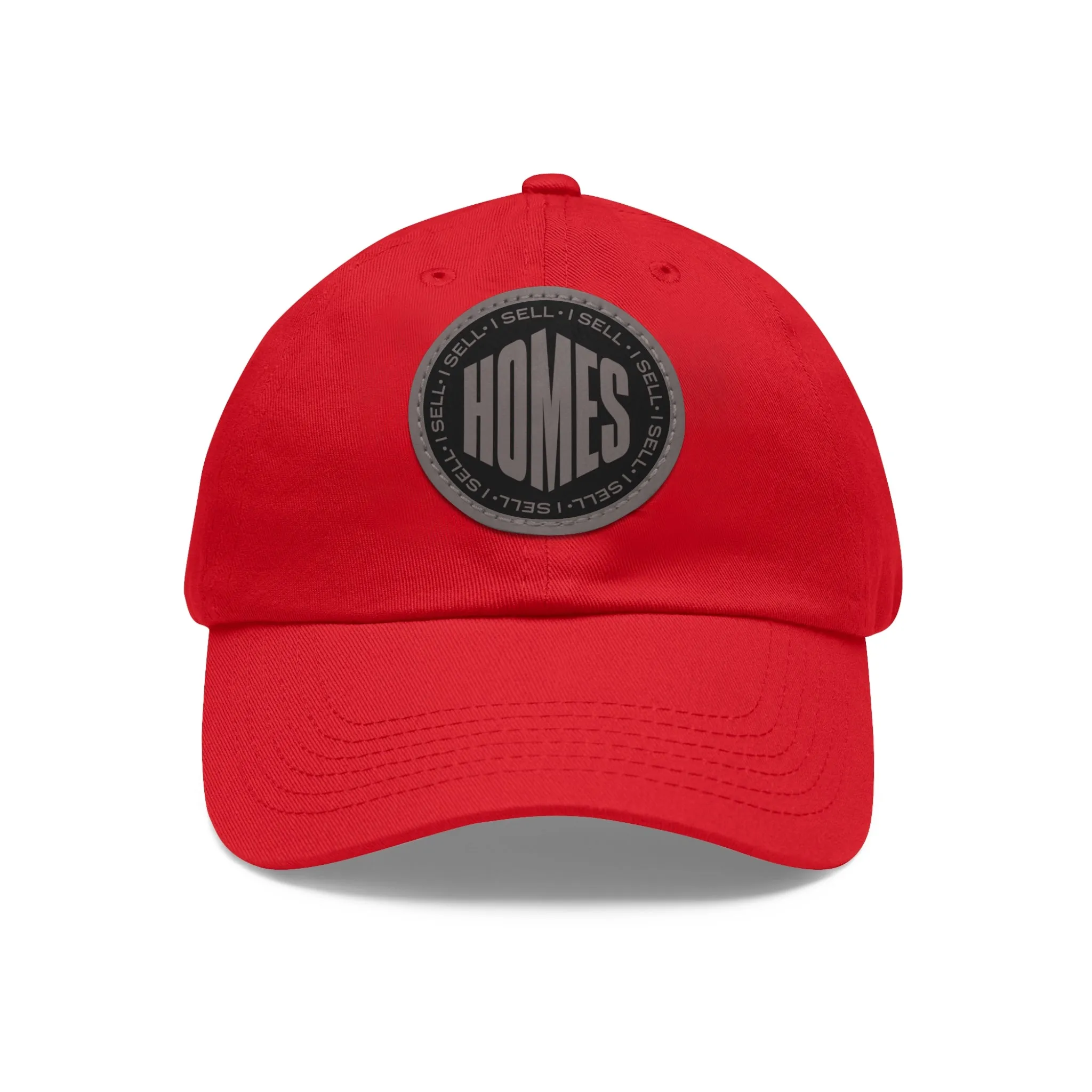 I Sell Homes Dad Hat with Leather Patch (Round)