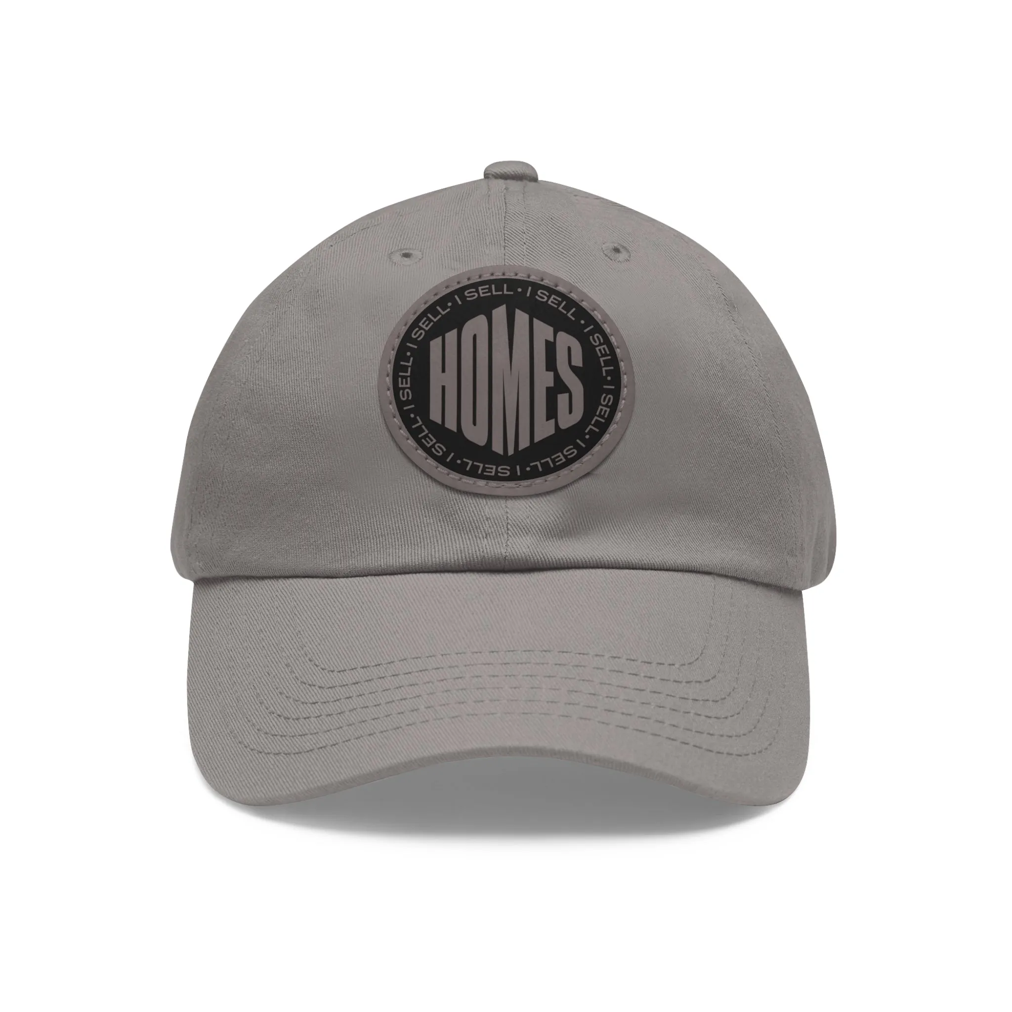 I Sell Homes Dad Hat with Leather Patch (Round)
