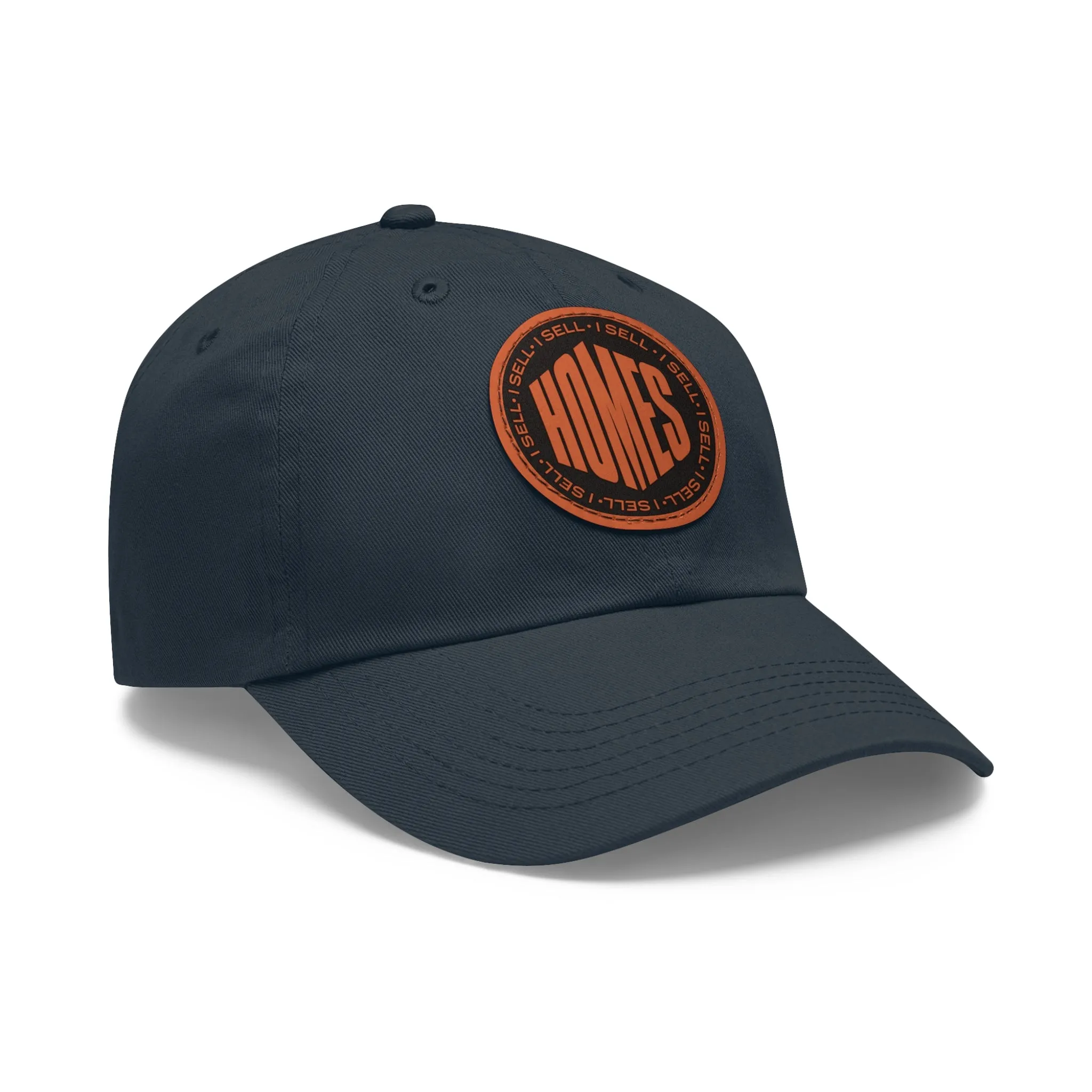 I Sell Homes Dad Hat with Leather Patch (Round)