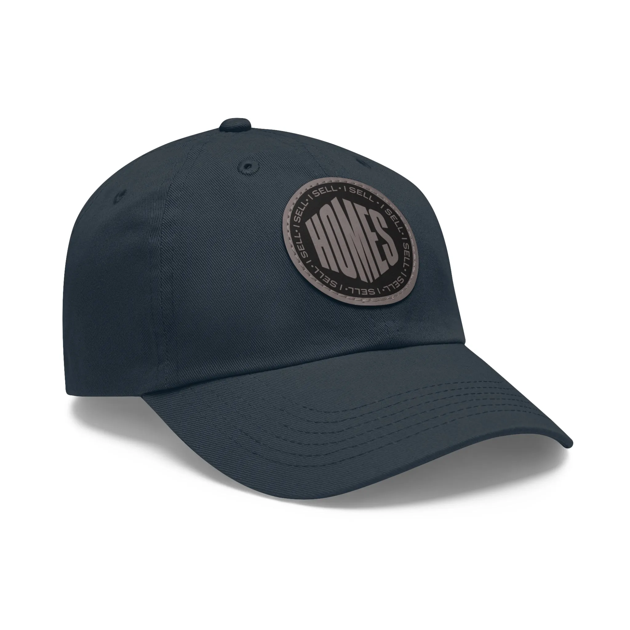 I Sell Homes Dad Hat with Leather Patch (Round)