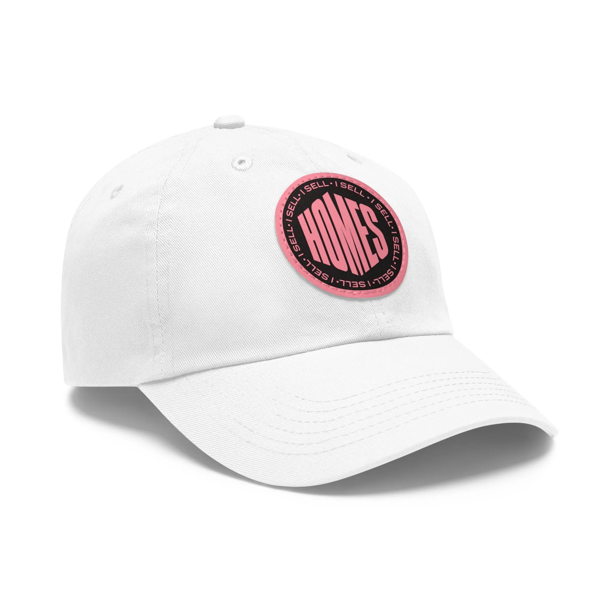 I Sell Homes Dad Hat with Leather Patch (Round)