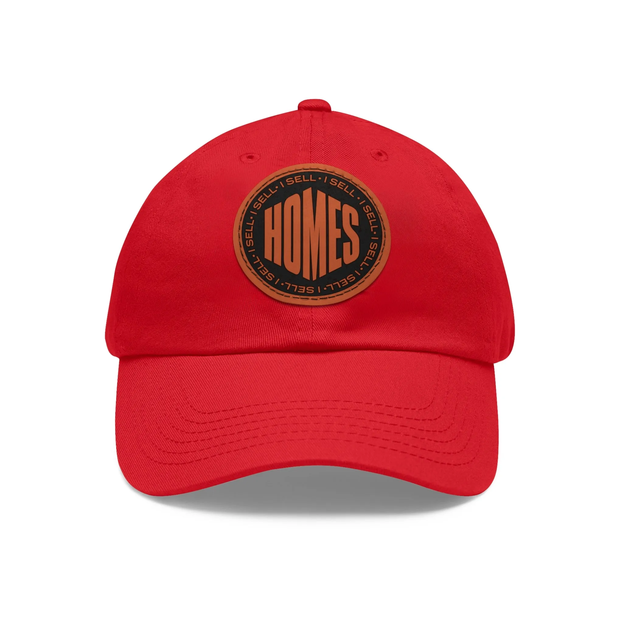 I Sell Homes Dad Hat with Leather Patch (Round)