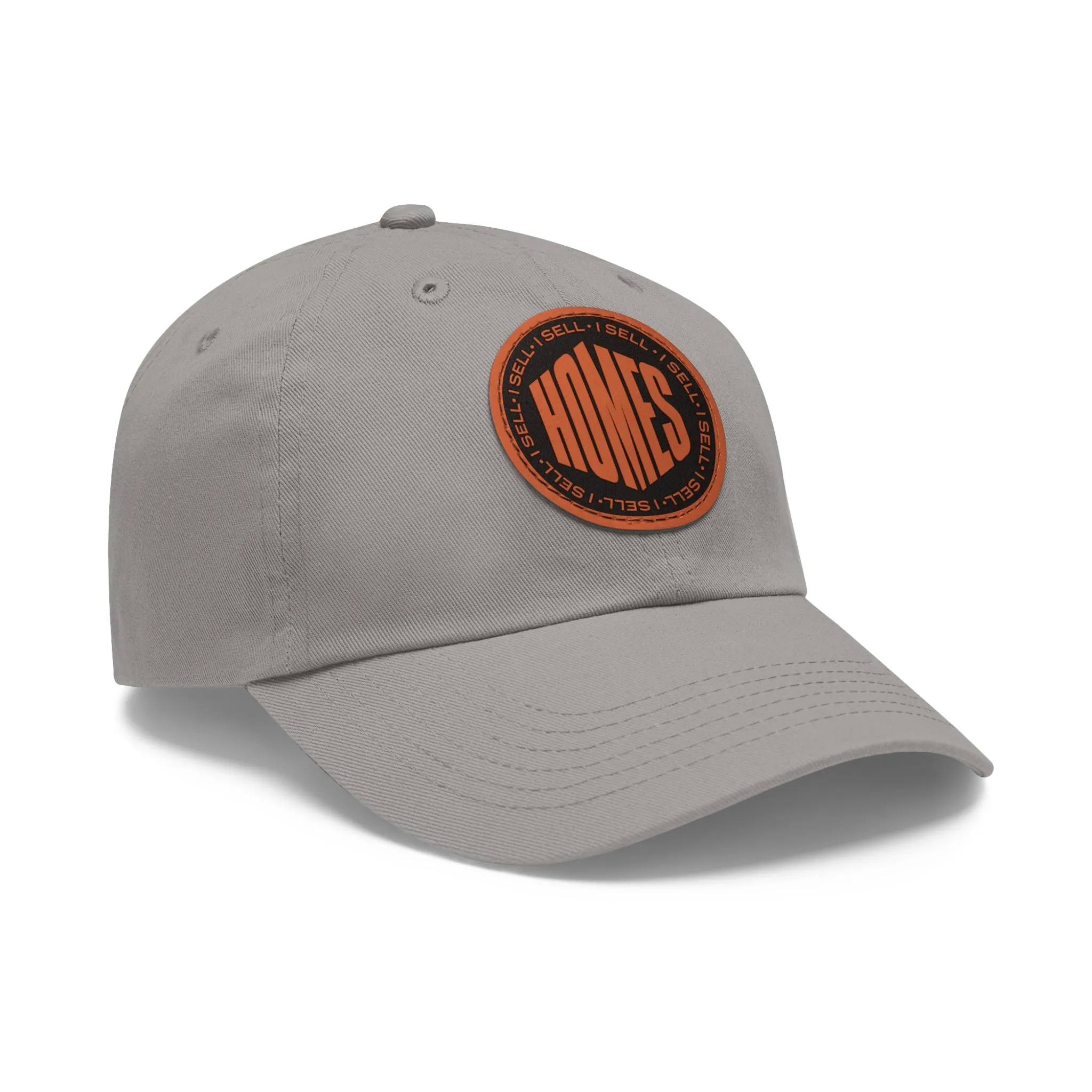 I Sell Homes Dad Hat with Leather Patch (Round)
