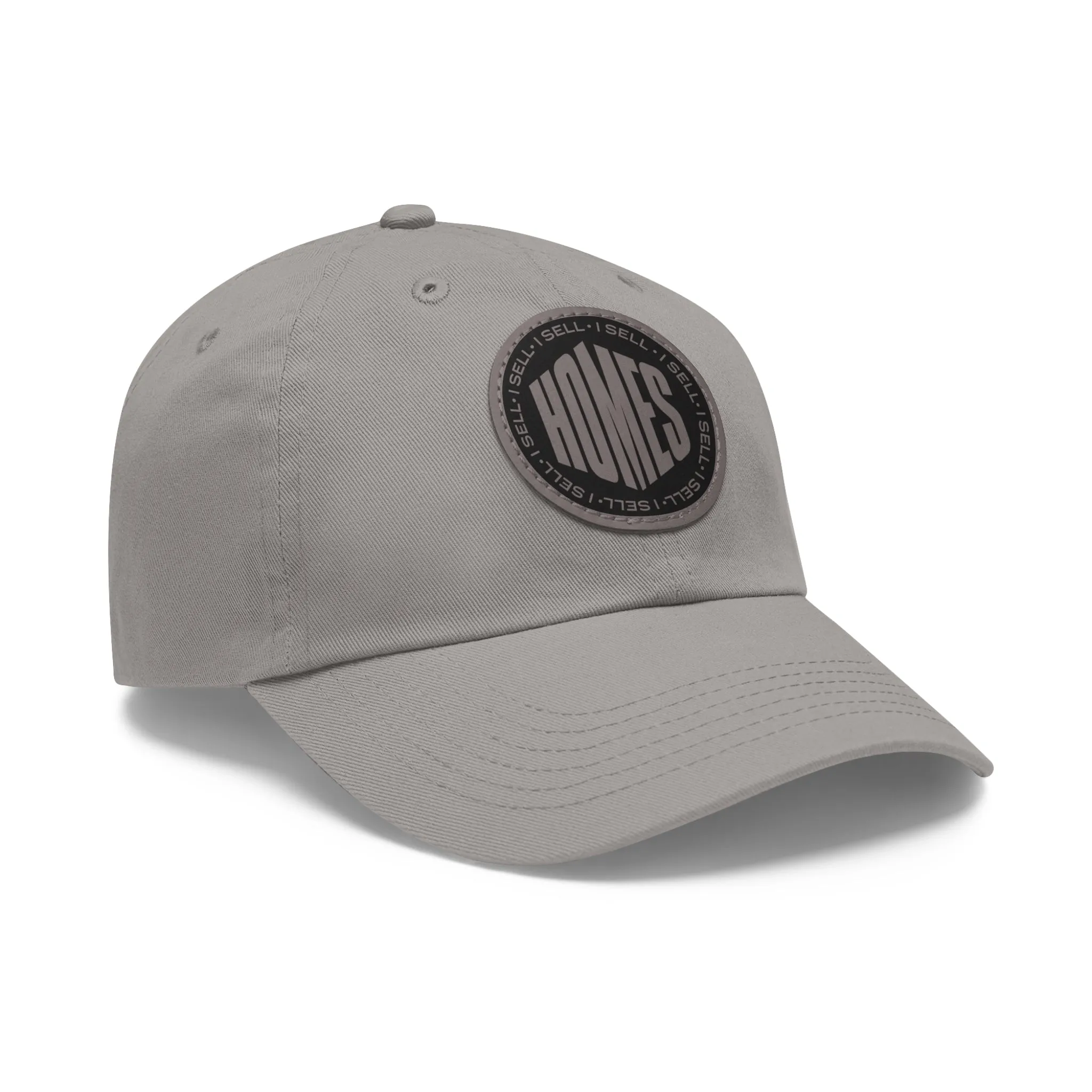 I Sell Homes Dad Hat with Leather Patch (Round)