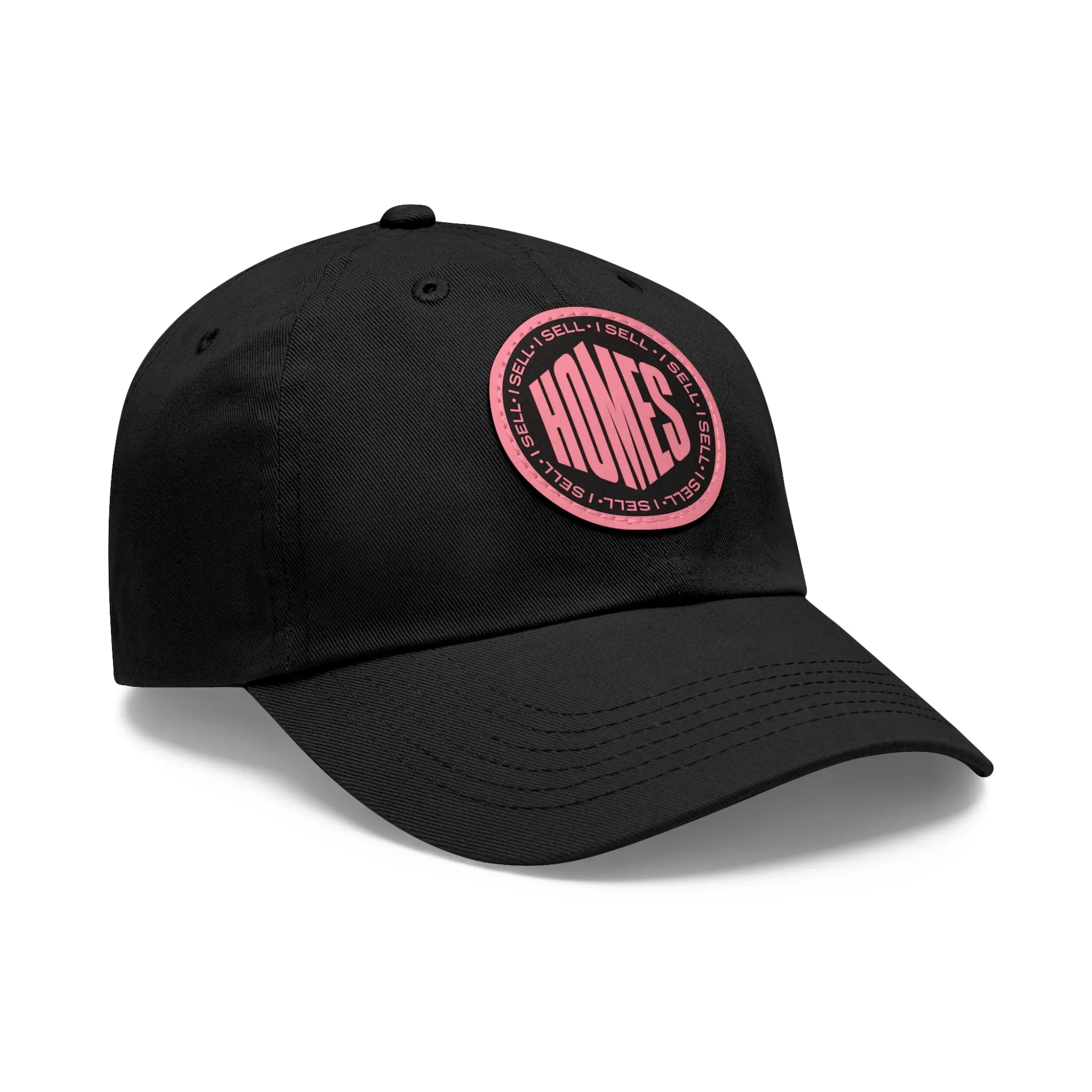 I Sell Homes Dad Hat with Leather Patch (Round)