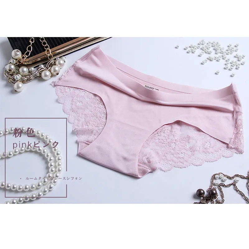 INSTOCK- ( Pack of 3)Ice silk panties for women mid-waist
