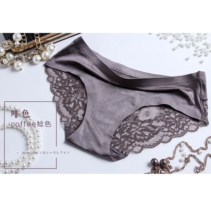 INSTOCK- ( Pack of 3)Ice silk panties for women mid-waist