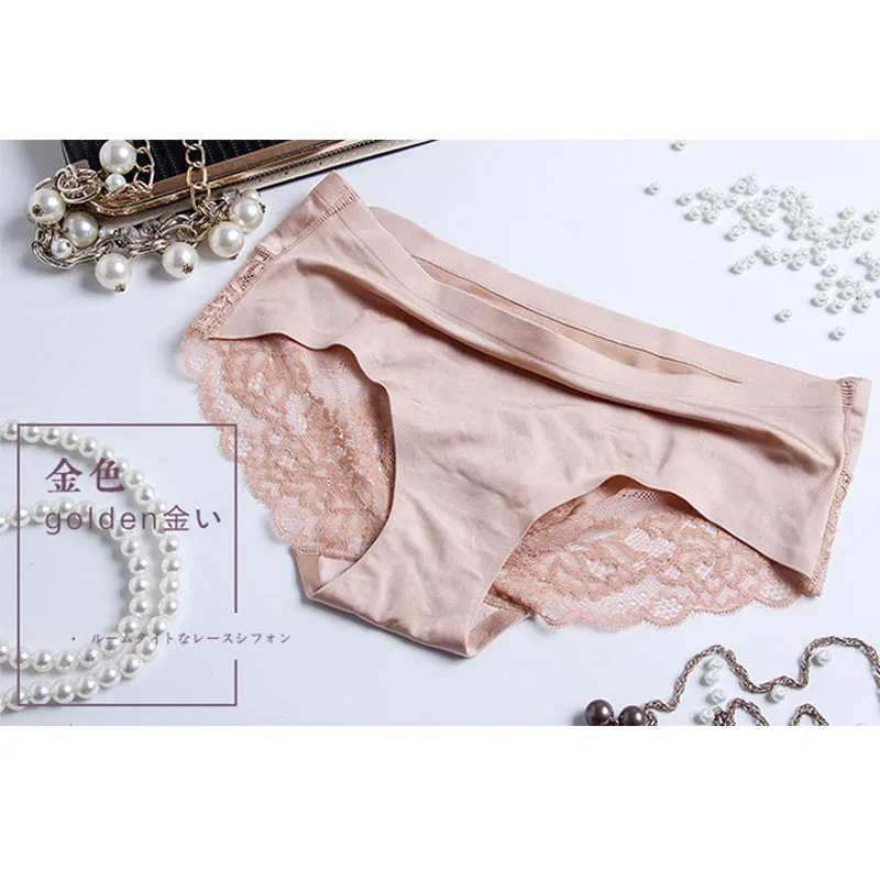 INSTOCK- ( Pack of 3)Ice silk panties for women mid-waist