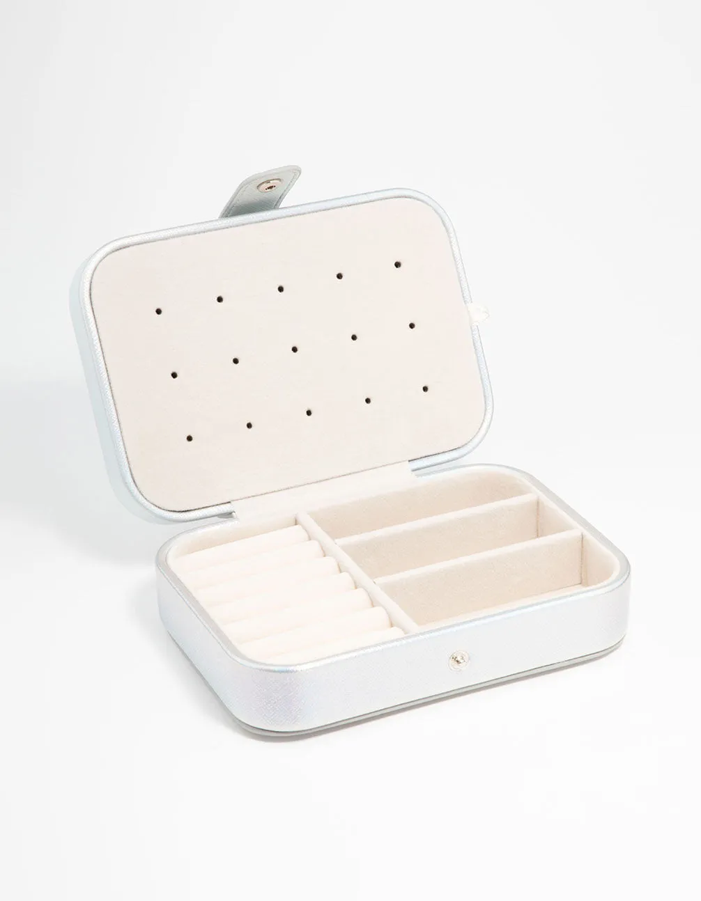 Iridescent PU Leather Rectangle Jewellery Case