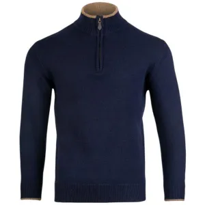 Jack Pyke Ashcombe Zipknit Pullover Navy Blue