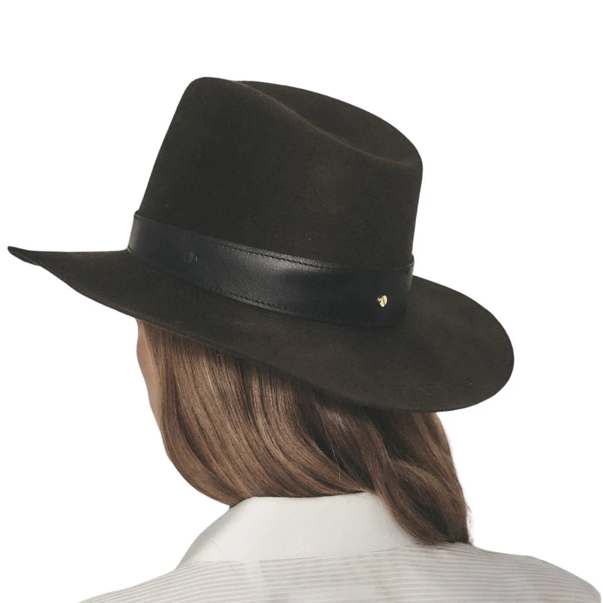 Janessa Leone Raleigh Hat in Dark Brown