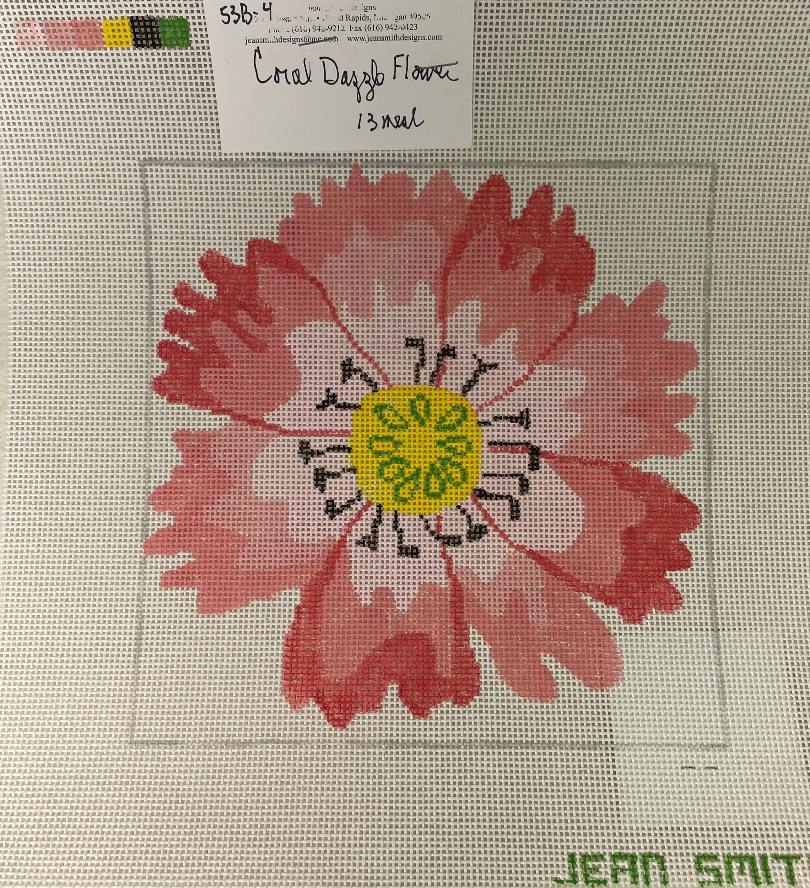 *Jean Smith 53B-4 Coral Dazzle Flower
