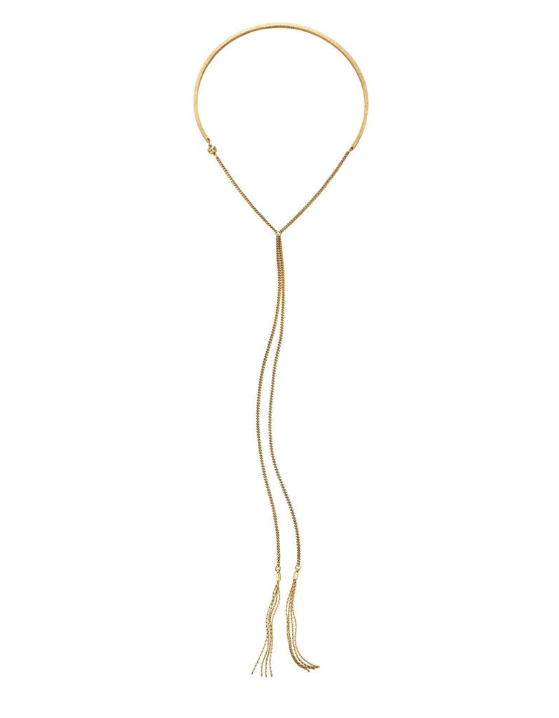 Jenny Bird Skye Lariat Necklace in Gold