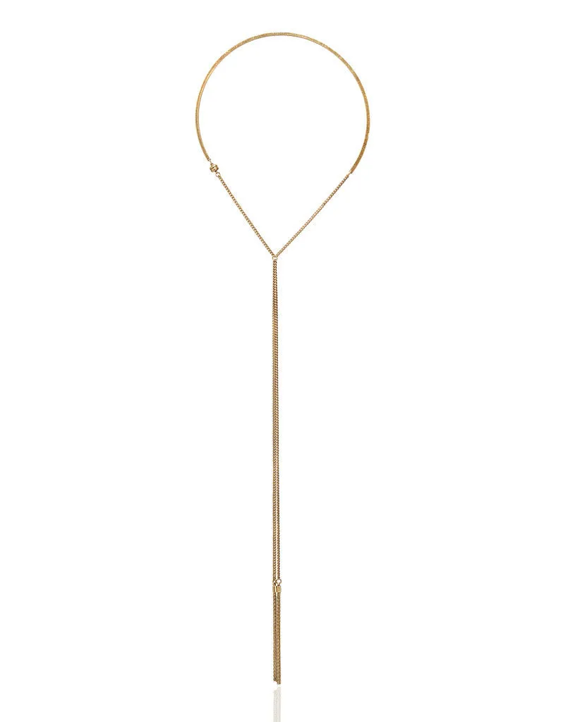 Jenny Bird Skye Lariat Necklace in Gold