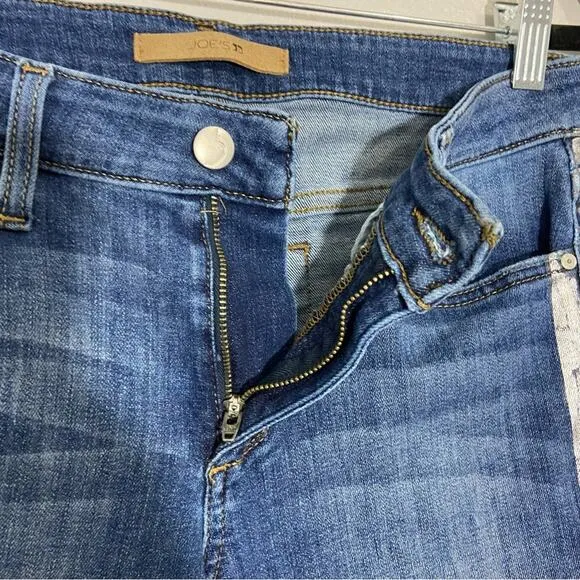 Joe's Jeans Metallic Silver Stripe Ankle Size 28