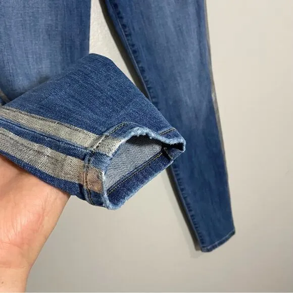 Joe's Jeans Metallic Silver Stripe Ankle Size 28