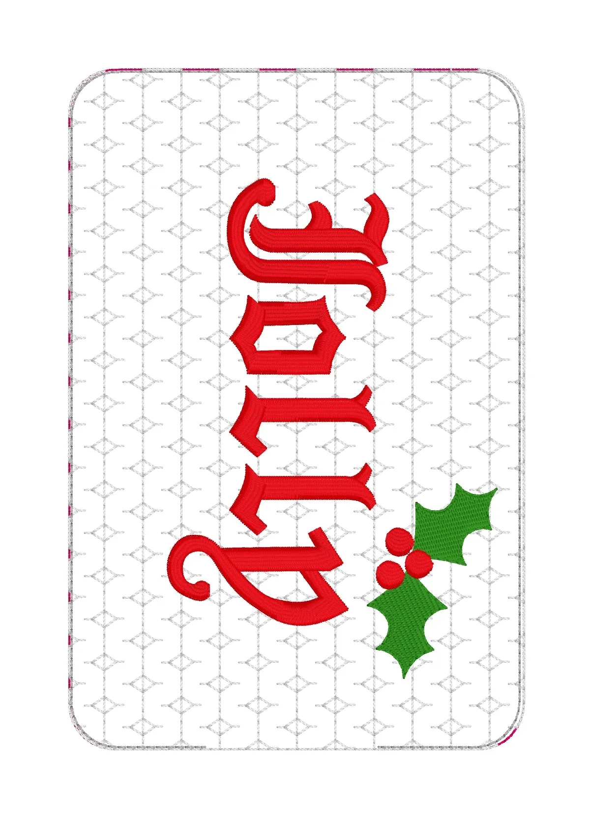 Jolly quilted ITH Mug Rug (4 sizes included) machine embroidery design DIGITAL DOWNLOAD