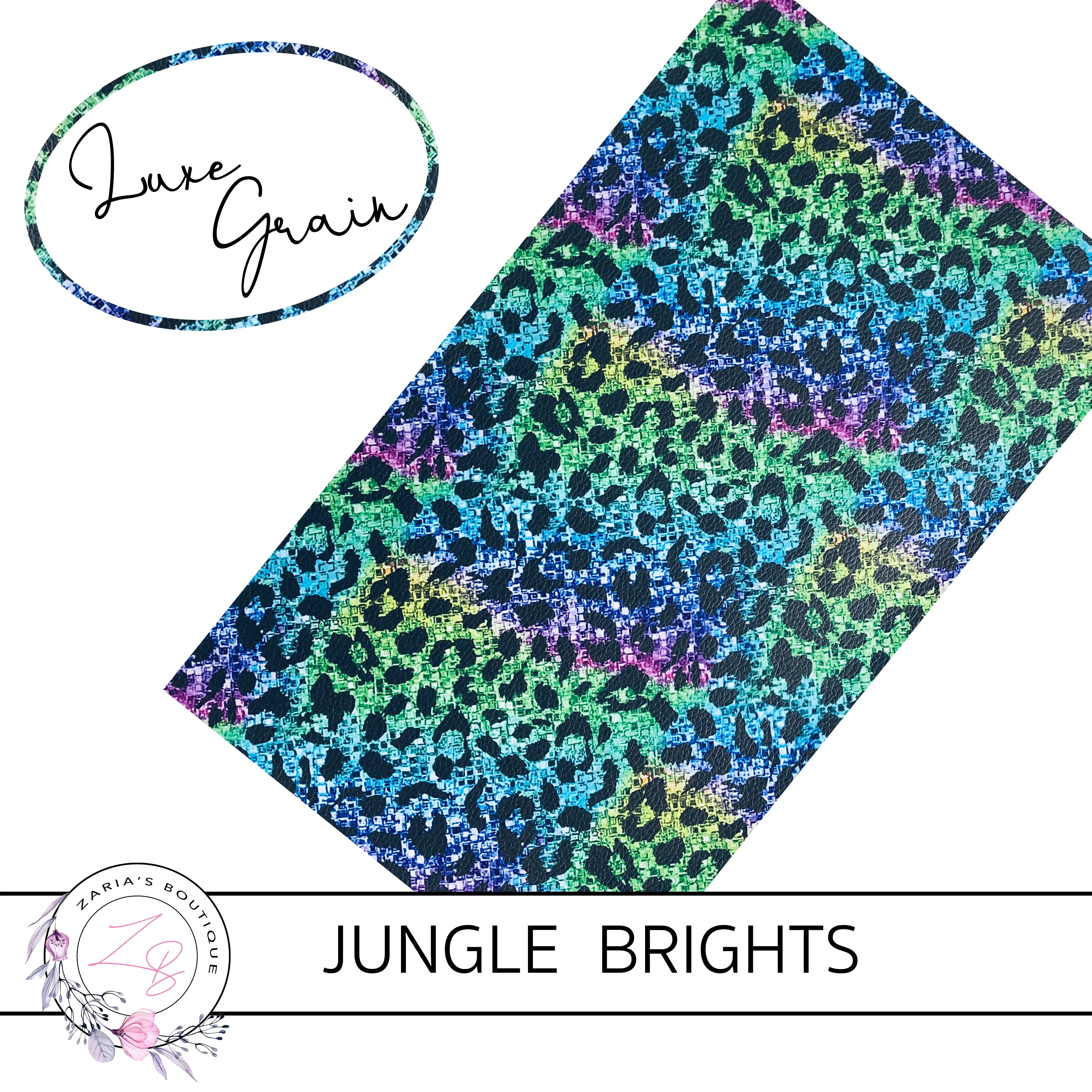 Jungle Brights • Fine Glitter Bow & Earring Leatherette