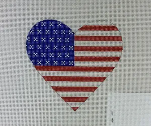 Kate Dickerson Needlepoint OM- 232 American Flag- Red, White, and Blue