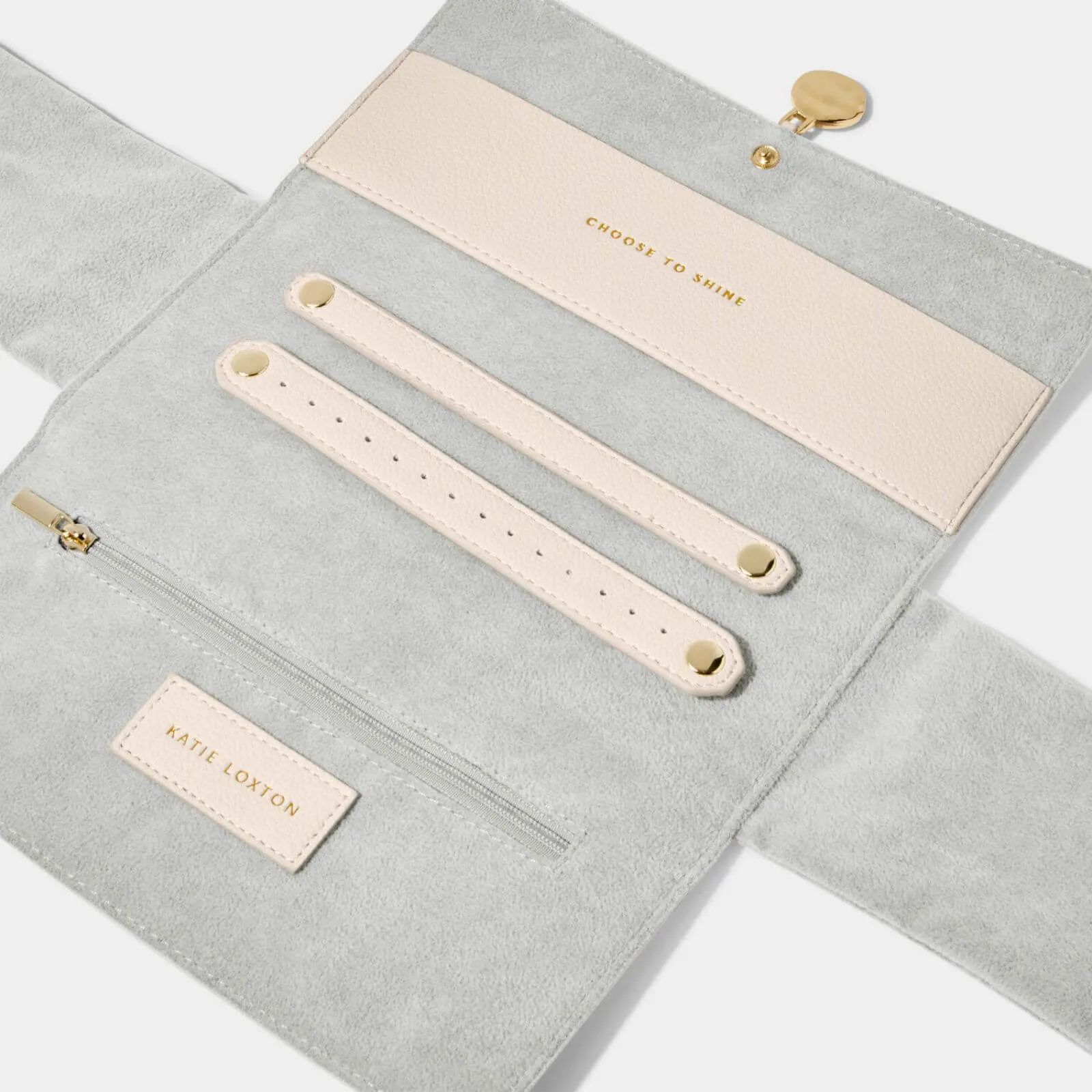 Katie Loxton Eggshell Jewellery Roll - Choose To Shine