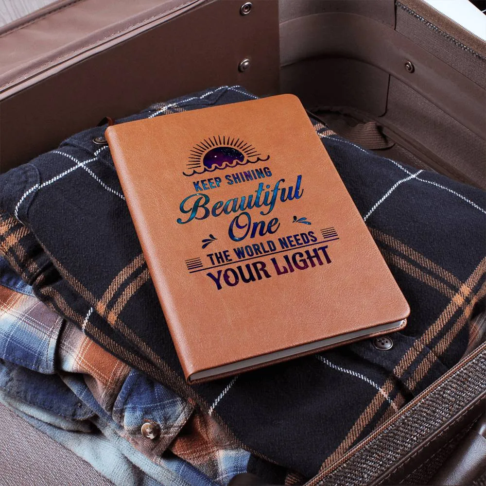 Keep Shining Beautiful Leather Journal