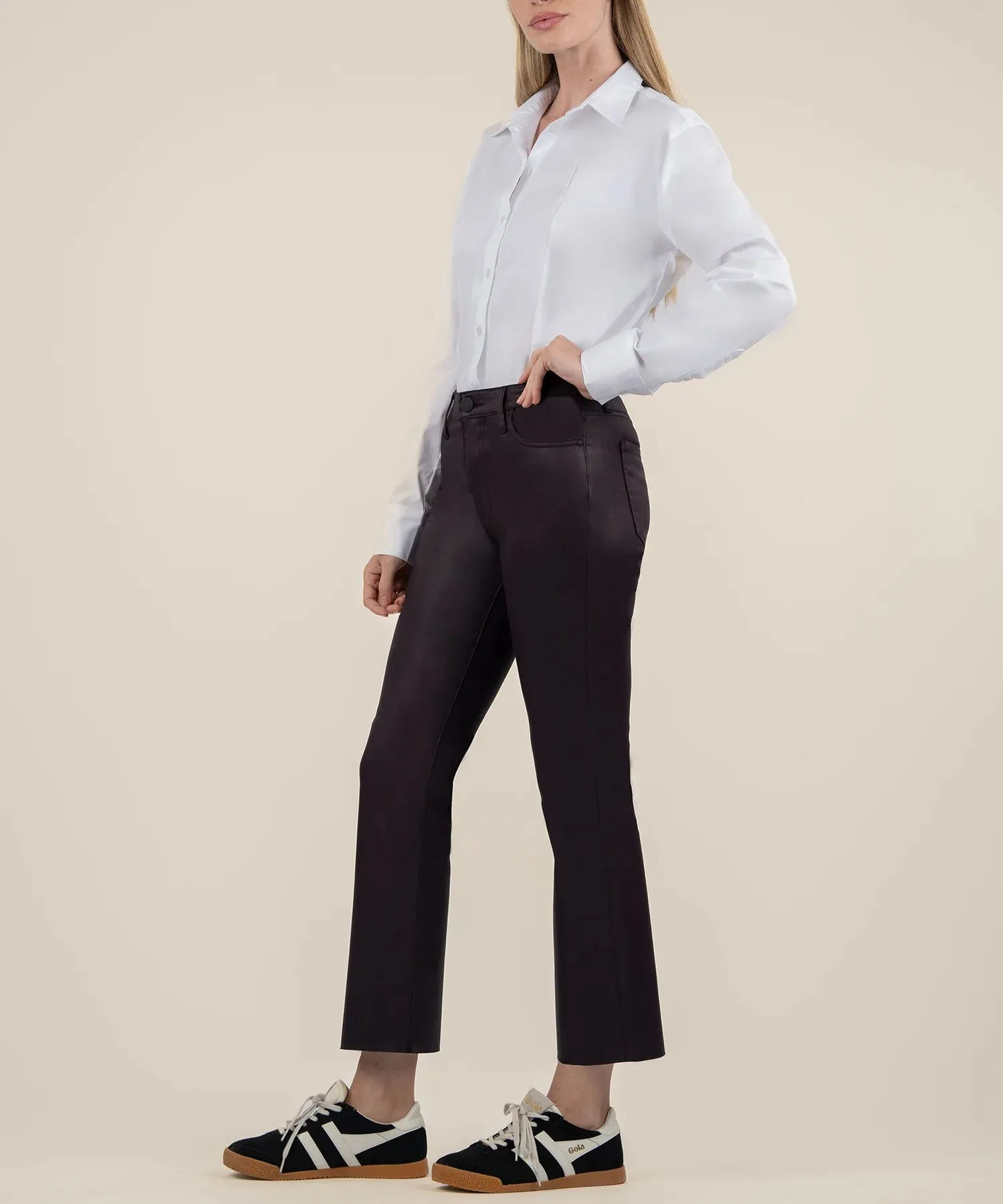 Kelsey Coated High Rise Ankle Flair