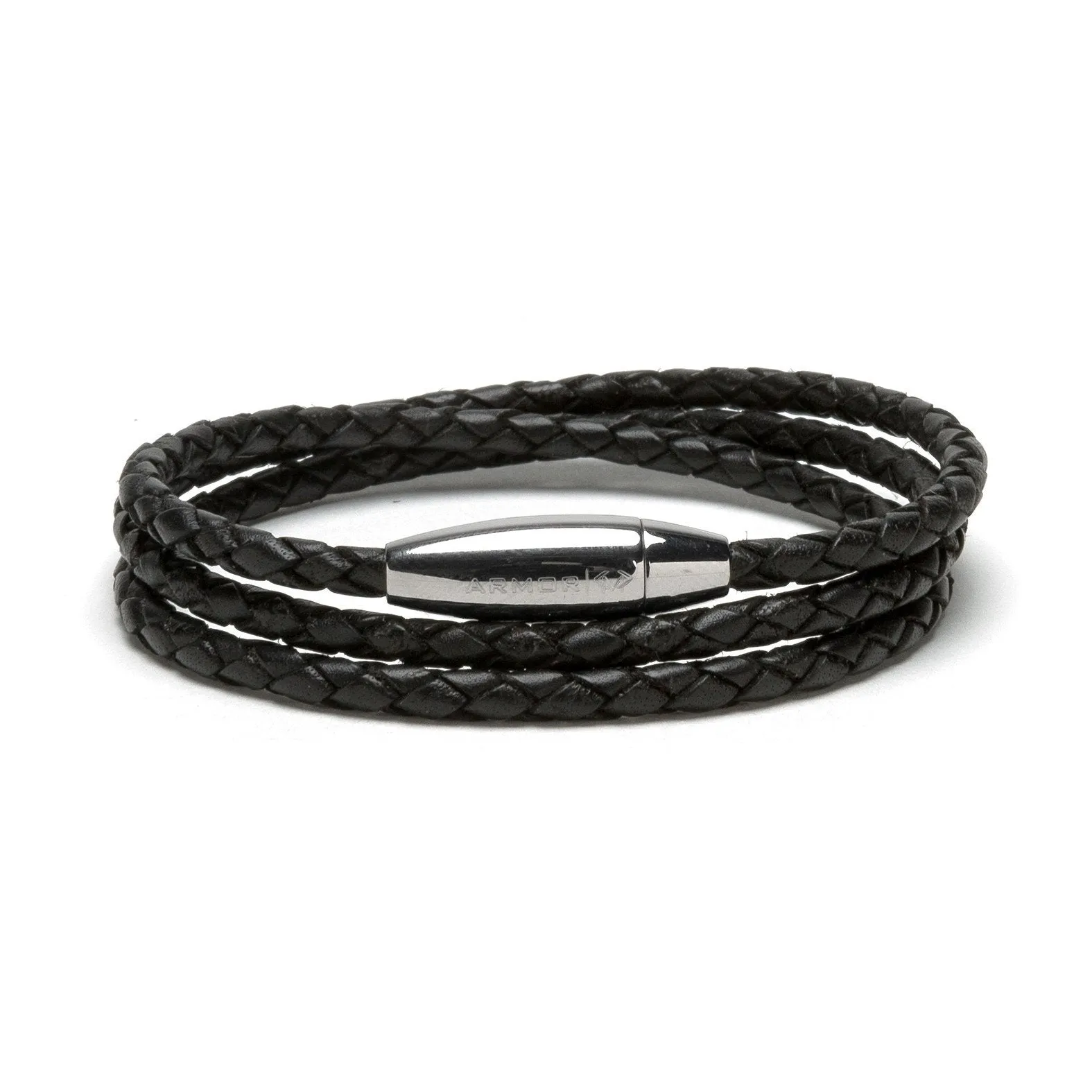 Kenton Michael Triple Wrap Braided Leather Bracelet