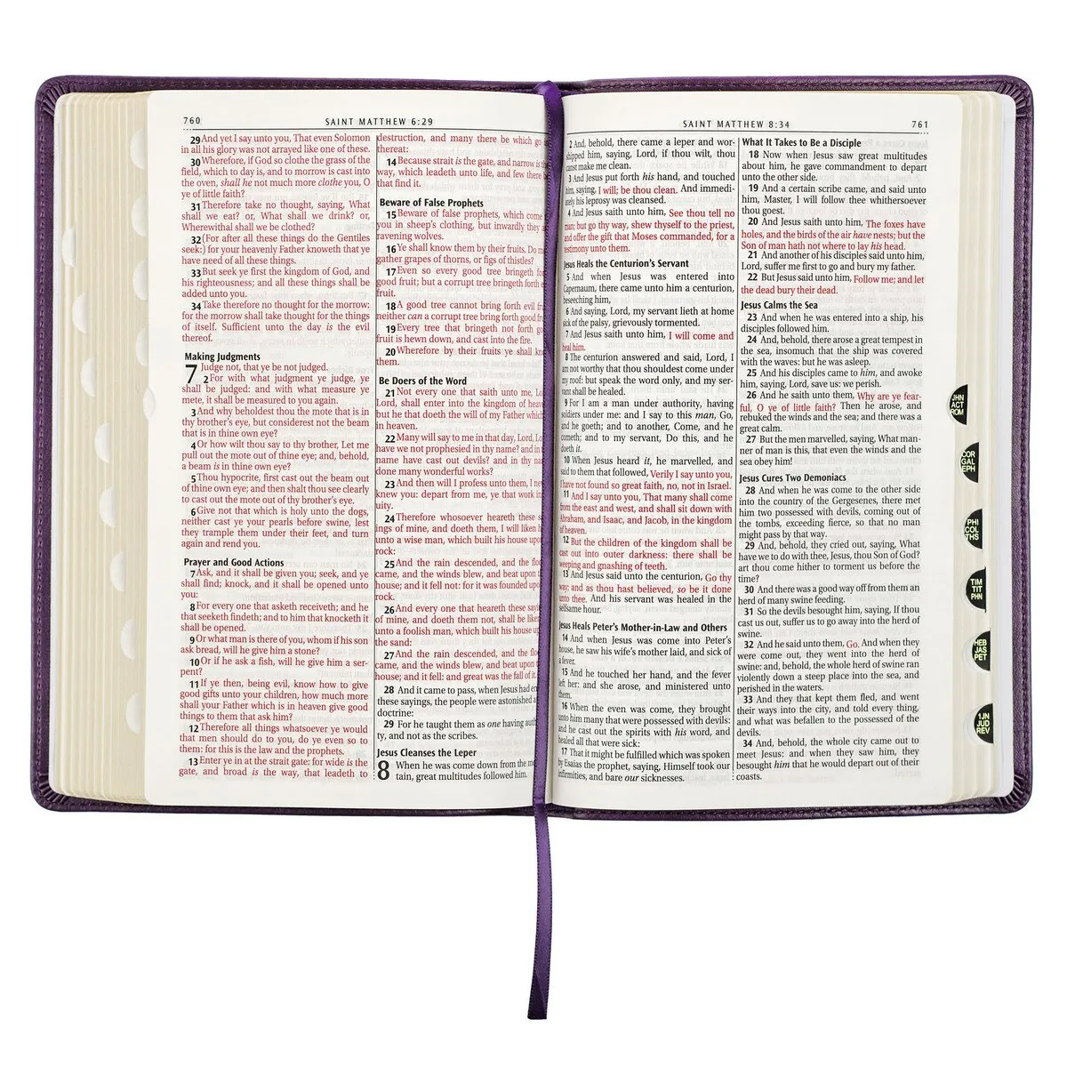KJV Bible - Purple Faux Leather