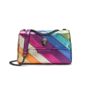 KURT GEIGER LONDON Rainbow Patchwork Shoulder Handbag