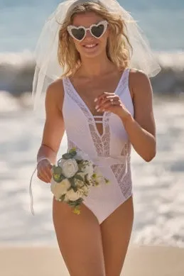 Lace Plunge One Piece