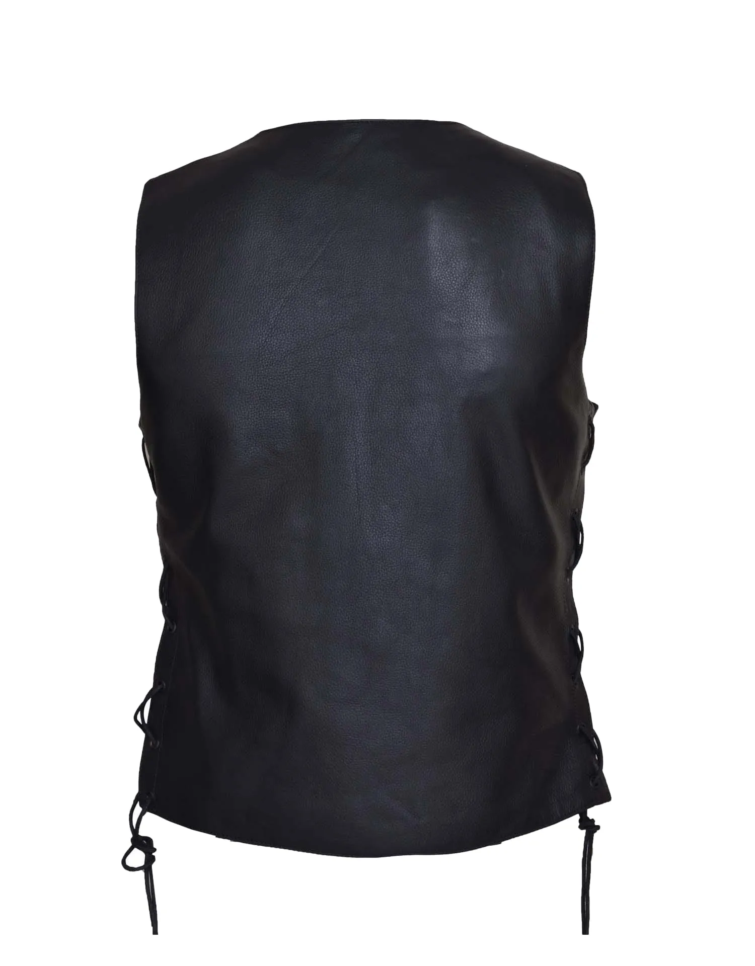 Ladies Traditional Premium Leather Motorcycle Vest