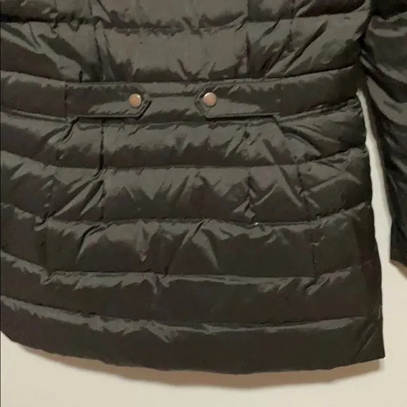 Lands’ End Faux Fur Hood Down Quilted Coat