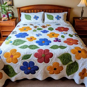 Lattice Luxe 3-Piece Quilted Bedding Set NCU0PTT102