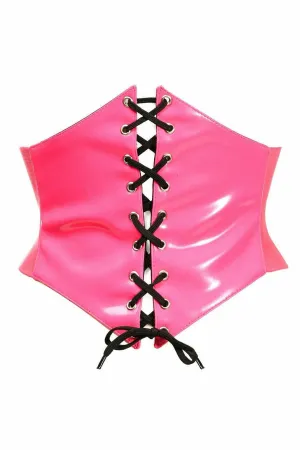 Lavish Hot Pink Patent Corset Belt Cincher