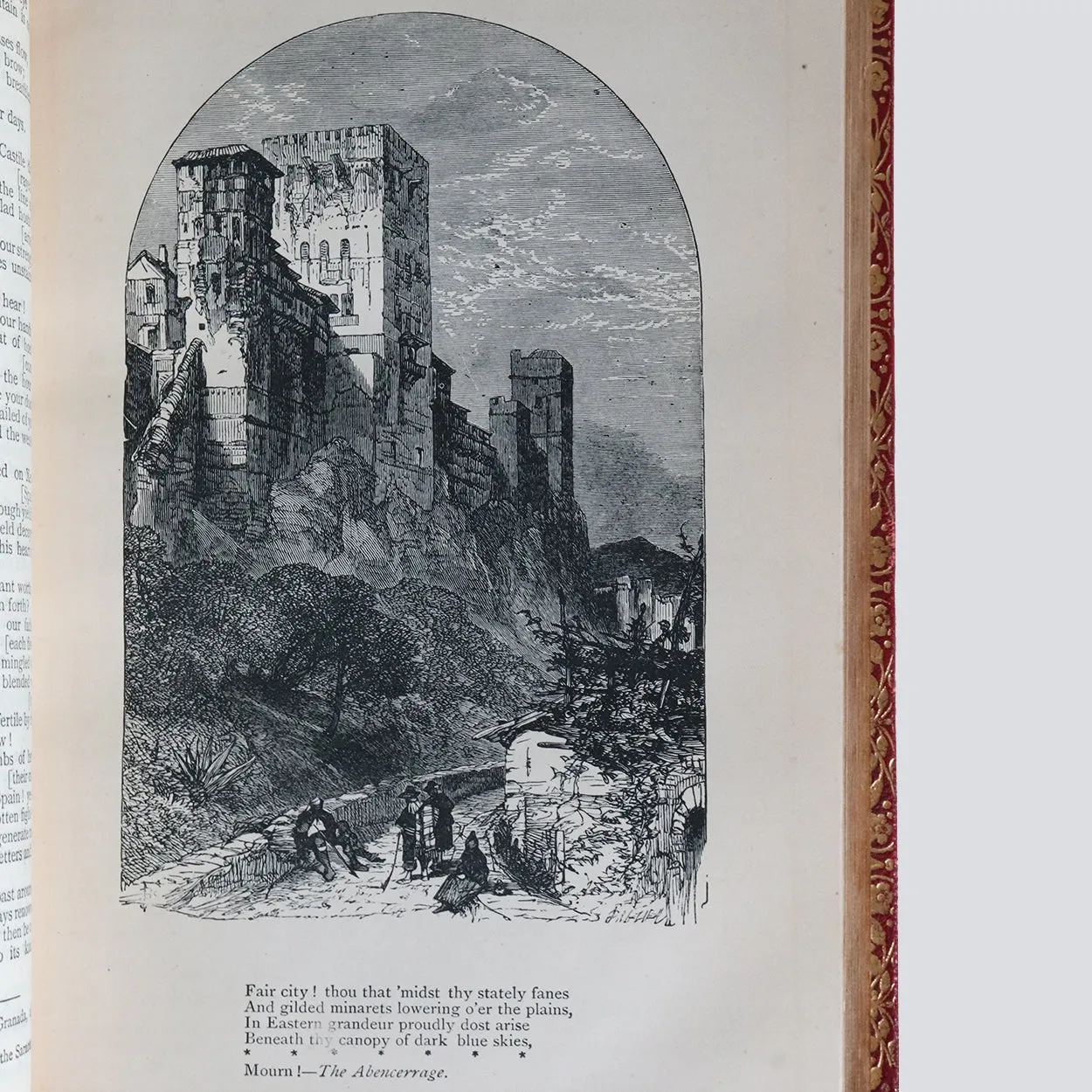 Leather Bound Book: The Poetical Works of Mrs. Hemans by Felicia Hemans