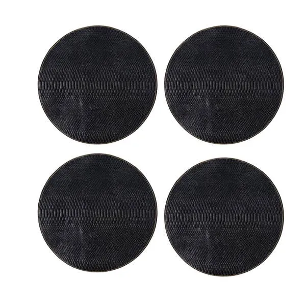 Leather Coaster Set - Round